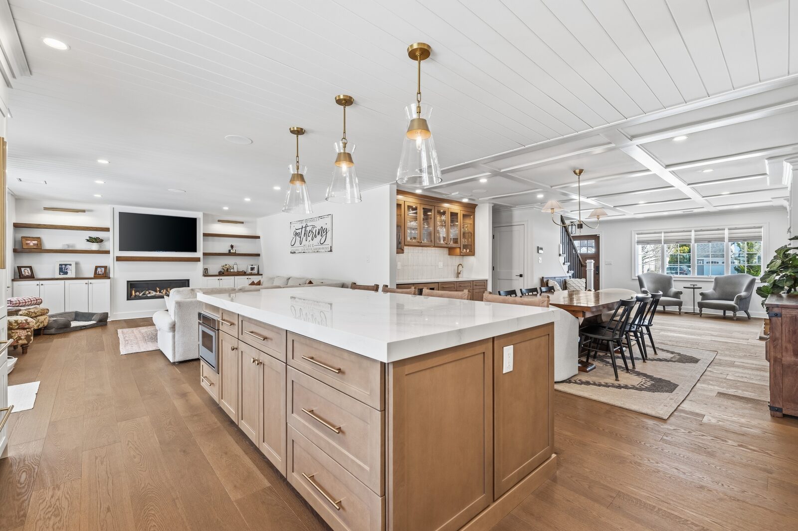 Renovated kitchen with custom cabinetry, view 066