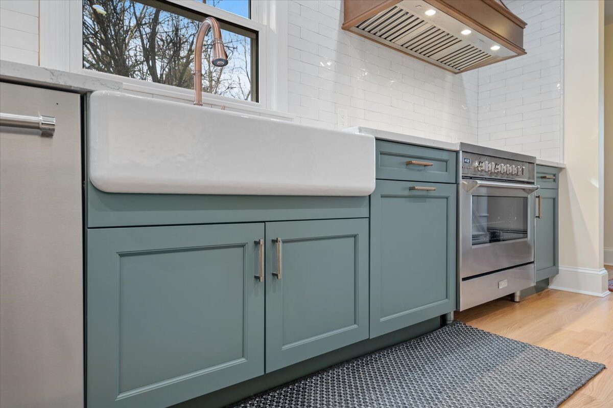 Renovated kitchen with custom cabinetry, view 069