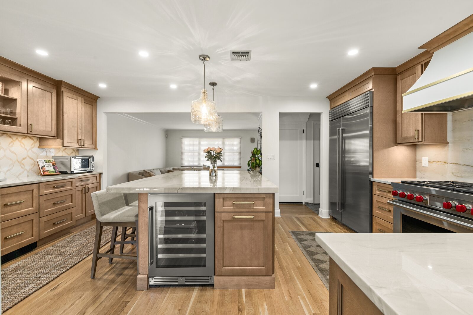 Renovated kitchen with custom cabinetry, view 073