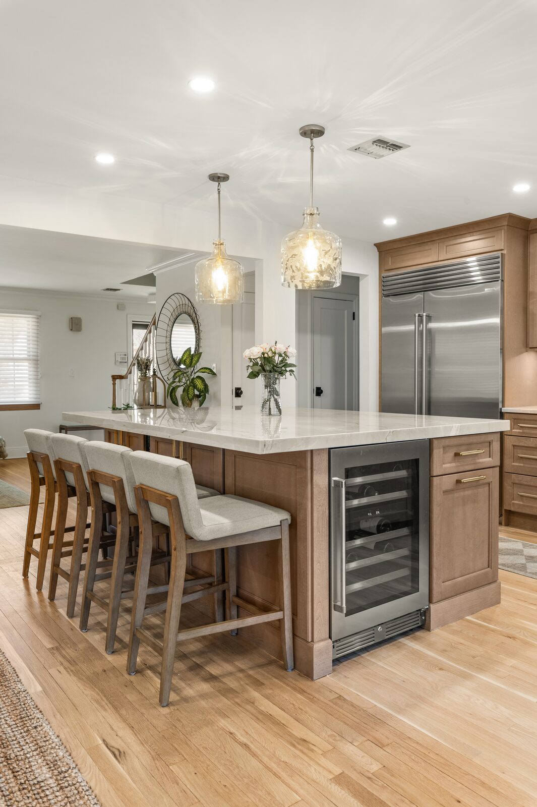 Renovated kitchen with custom cabinetry, view 087