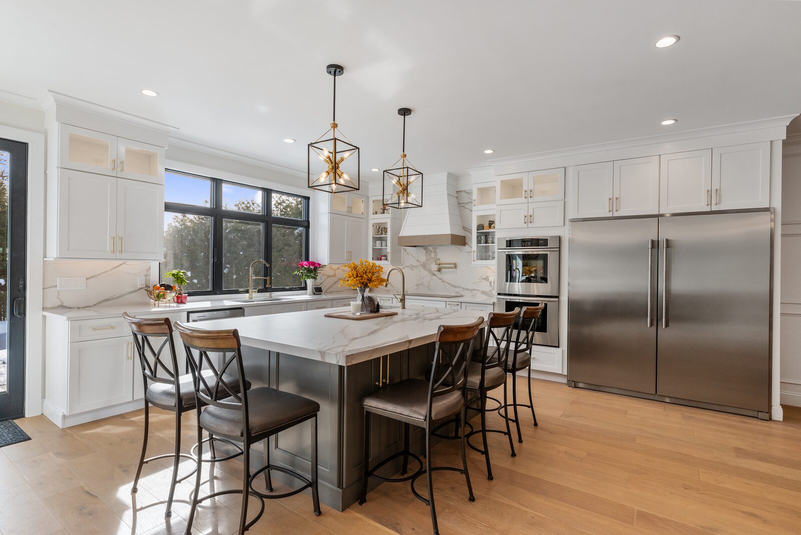 Renovated kitchen with custom cabinetry, view 102