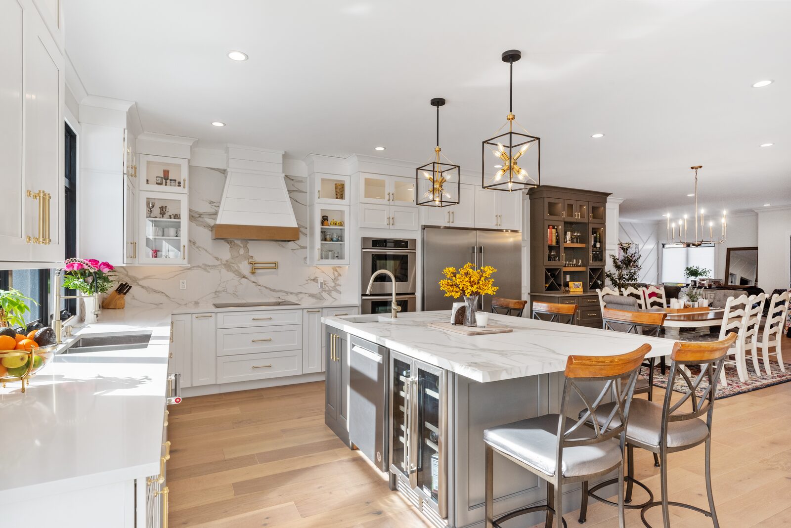 Renovated kitchen with custom cabinetry, view 108