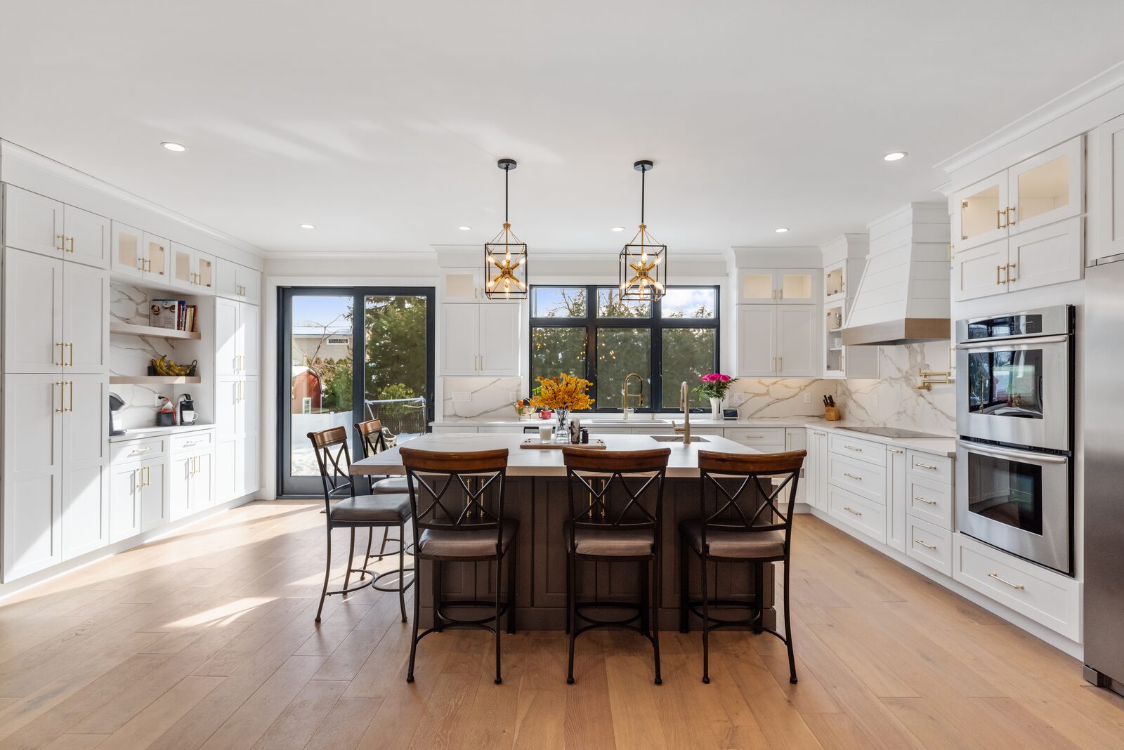Renovated kitchen with custom cabinetry, view 112