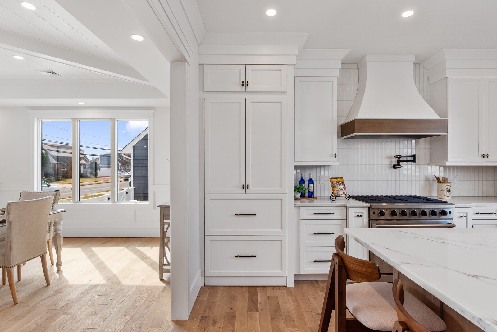 Renovated kitchen with custom cabinetry, view 119