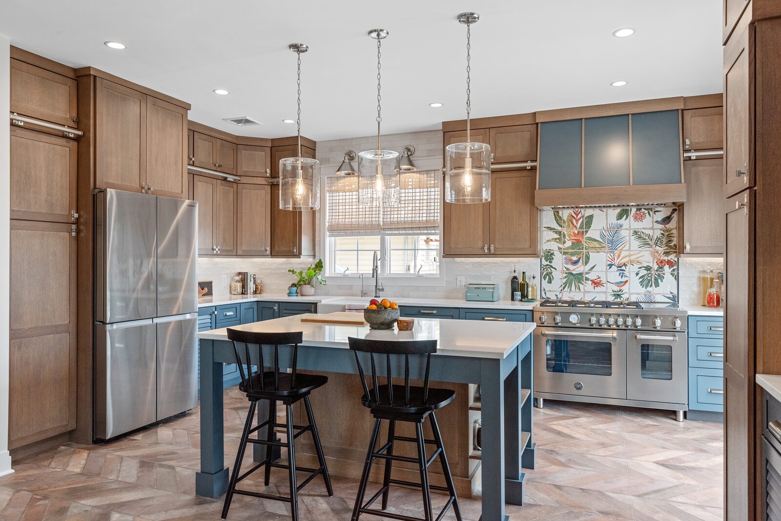 Renovated kitchen with custom cabinetry, view 142