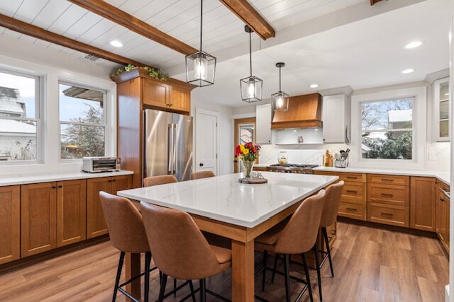 Renovated kitchen with custom cabinetry, view 164